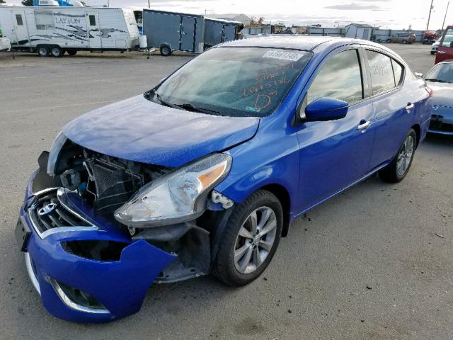 3N1CN7AP8FL950611 - 2015 NISSAN VERSA S BLUE photo 2