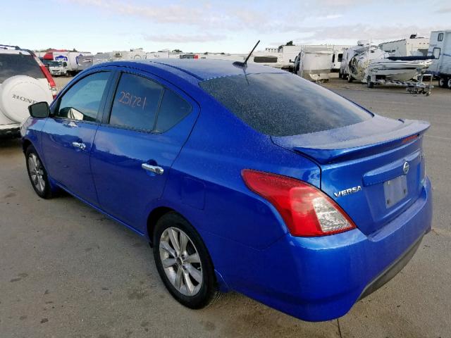 3N1CN7AP8FL950611 - 2015 NISSAN VERSA S BLUE photo 3