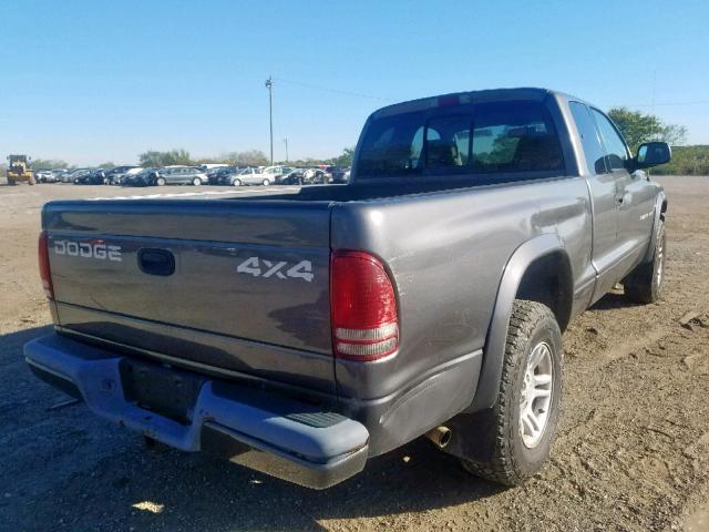 1B7GG32N02S711094 - 2002 DODGE DAKOTA SPO GRAY photo 4