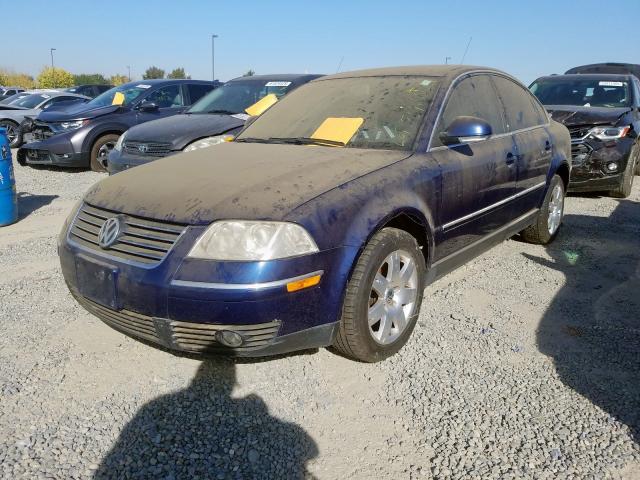 WVWAE63B65E094093 - 2005 VOLKSWAGEN PASSAT GLS BLUE photo 2