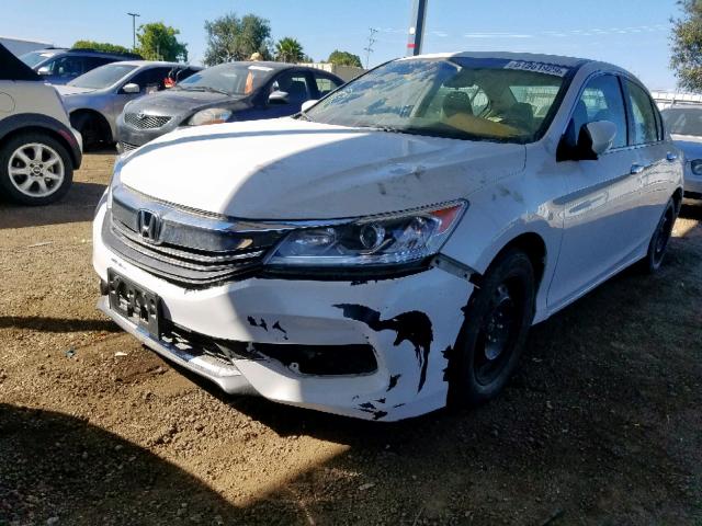 1HGCR2F31HA051112 - 2017 HONDA ACCORD LX WHITE photo 2