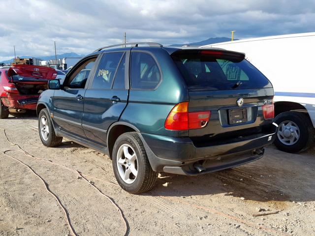 5UXFA53542LP28495 - 2002 BMW X5 3.0I GREEN photo 3