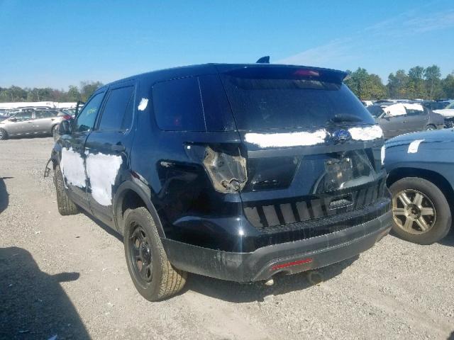 1FM5K8AR2GGA52822 - 2016 FORD EXPLORER P BLACK photo 3