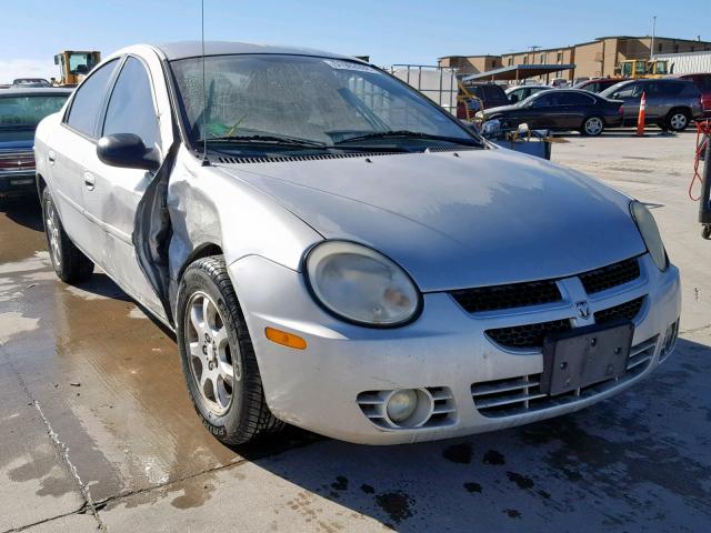 1B3ES56C04D521850 - 2004 DODGE NEON SXT SILVER photo 1