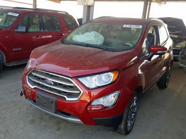 MAJ6S3KL0KC299395 - 2019 FORD ECOSPORT T RED photo 2