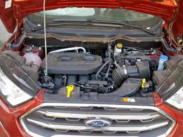 MAJ6S3KL0KC299395 - 2019 FORD ECOSPORT T RED photo 7
