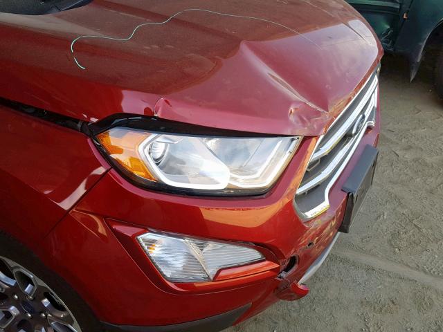 MAJ6S3KL0KC299395 - 2019 FORD ECOSPORT T RED photo 9