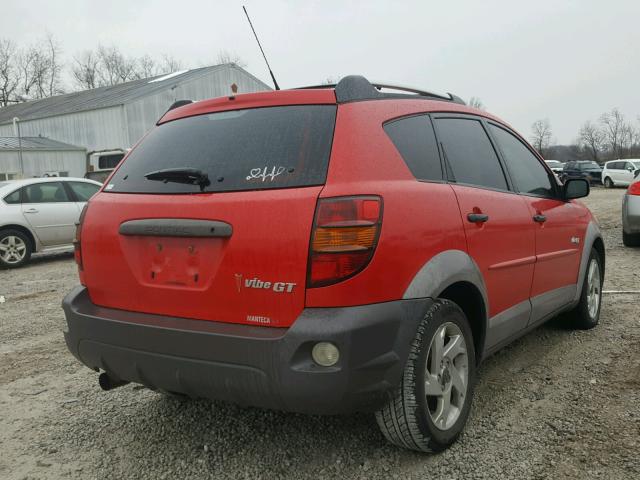 5Y2SN64L73Z403703 - 2003 PONTIAC VIBE GT RED photo 4