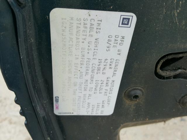 1G2WJ52M0TF203500 - 1996 PONTIAC GRAND PRIX ტალღისფერი ფოტო 10