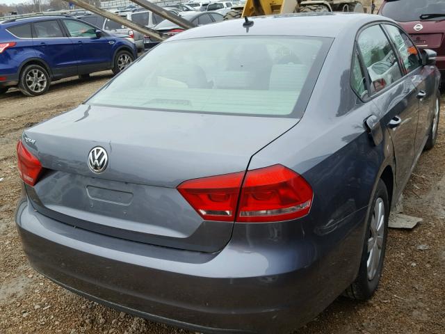 1VWAH7A38DC131175 - 2013 VOLKSWAGEN PASSAT S GRAY photo 4