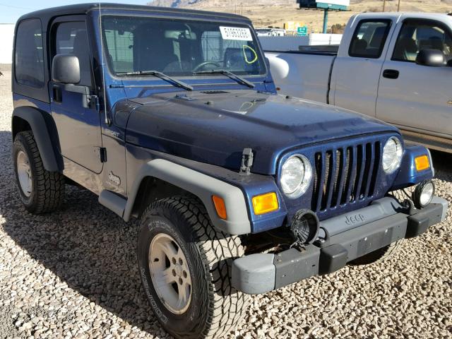 1J4FA49S04P800856 - 2004 JEEP WRANGLER / BLUE photo 1