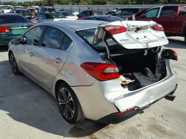 KNAFZ4A86E5060206 - 2014 KIA FORTE EX SILVER photo 3