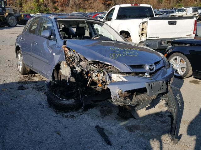 JM1BK344381832746 - 2008 MAZDA 3 HATCHBAC GRAY photo 1