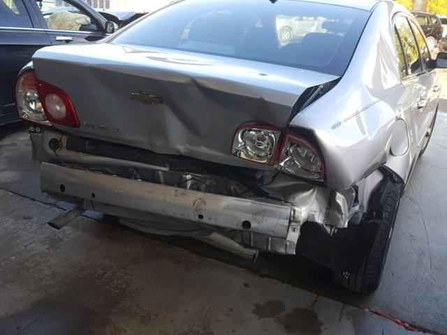 1G1ZC5E0XCF137509 - 2012 CHEVROLET MALIBU 1LT ვერცხლისფერი ფოტო 9