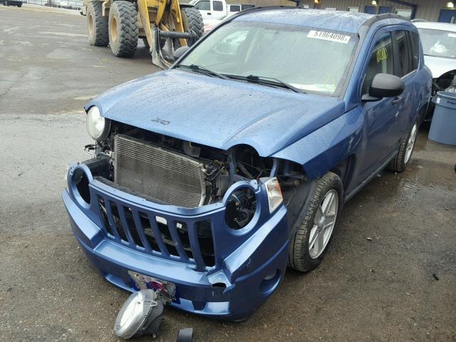 1J8FT47W27D204460 - 2007 JEEP COMPASS BLUE photo 2