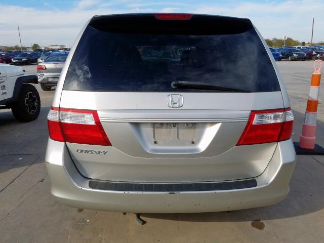 5FNRL38236B025250 - 2006 HONDA ODYSSEY LX SILVER photo 9