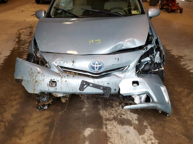 JTDZN3EU8E3315625 - 2014 TOYOTA PRIUS V GREEN photo 7