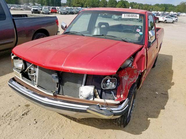 1GTDC14Z4RZ510254 - 1994 GMC SIERRA C15 RED photo 2