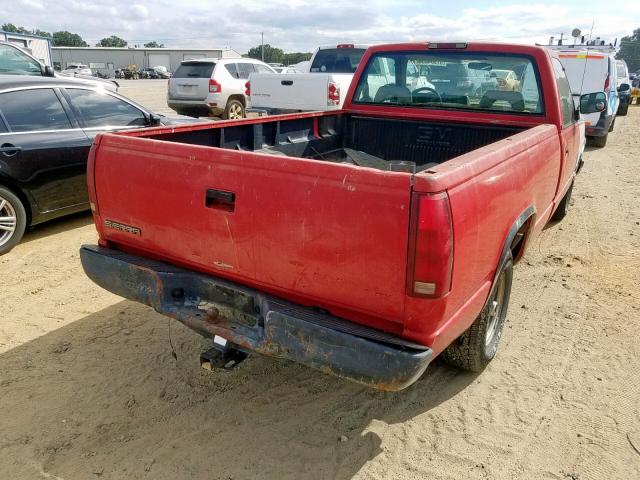 1GTDC14Z4RZ510254 - 1994 GMC SIERRA C15 RED photo 4