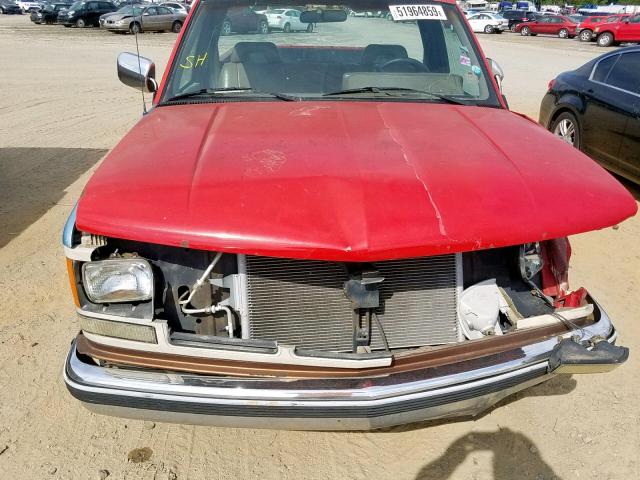 1GTDC14Z4RZ510254 - 1994 GMC SIERRA C15 RED photo 9