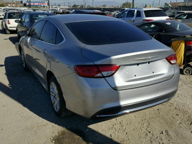 1C3CCCAB0FN656172 - 2015 CHRYSLER 200 LIMITE GRAY photo 3