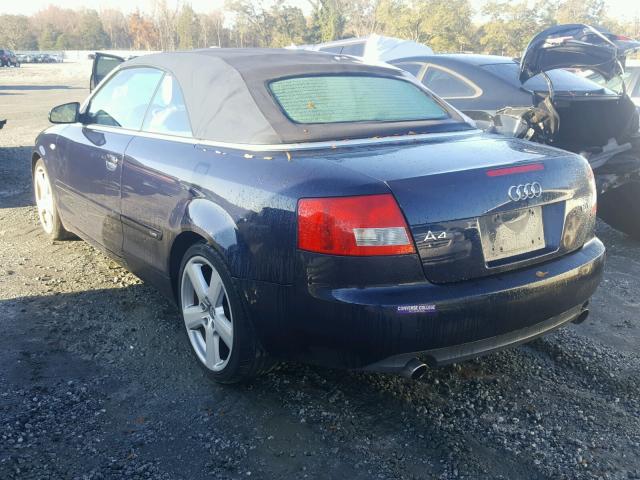 WAUBC48H66K008745 - 2006 AUDI A4 S-LINE BLUE photo 3