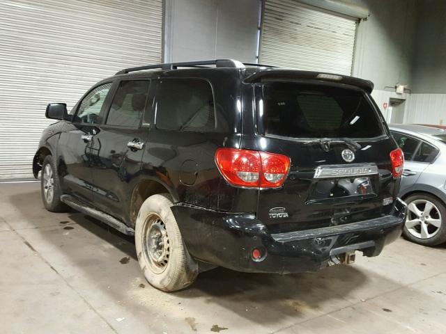 5TDBY68A28S015349 - 2008 TOYOTA SEQUOIA LI BLACK photo 3