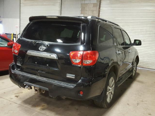 5TDBY68A28S015349 - 2008 TOYOTA SEQUOIA LI BLACK photo 4