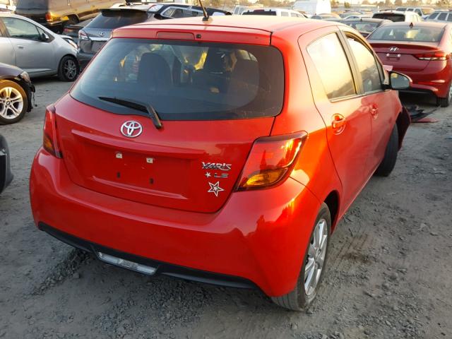 VNKKTUD30GA062957 - 2016 TOYOTA YARIS L RED photo 4