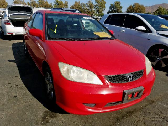 1HGEM219X4L019986 - 2004 HONDA CIVIC EX RED photo 1