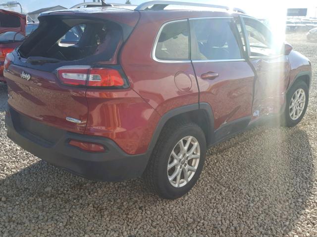 1C4PJMCB4FW639214 - 2015 JEEP CHEROKEE L RED photo 4