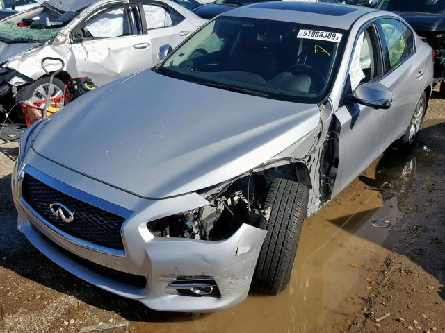 JN1CV7AR7GM253472 - 2016 INFINITI Q50 BASE SILVER photo 2