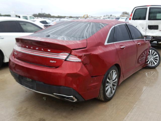 3LN6L5C96HR604250 - 2017 LINCOLN MKZ SELECT RED photo 4
