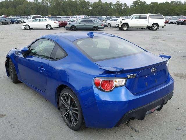 JF1ZCAC16F9606325 - 2015 SUBARU BRZ 2.0 LI BLUE photo 3