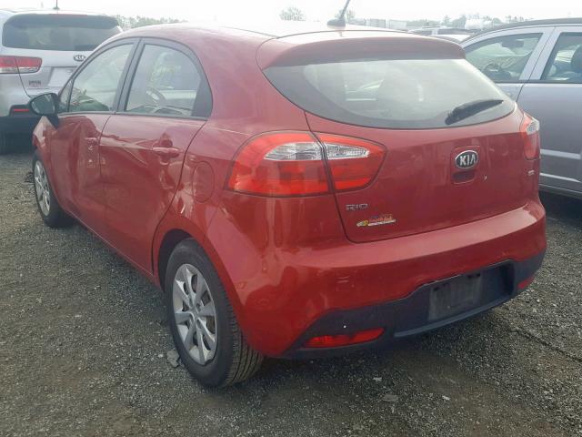 KNADM5A35D6307756 - 2013 KIA RIO LX RED photo 3