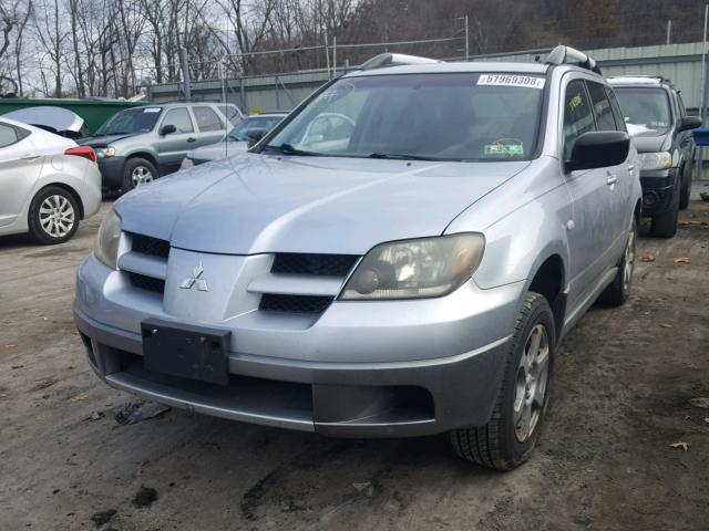 JA4LZ31F64U005624 - 2004 MITSUBISHI OUTLANDER SILVER photo 2