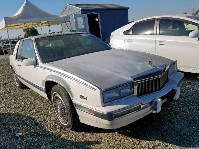 1G6EL1156KU609685 - 1989 CADILLAC ELDORADO WHITE photo 1