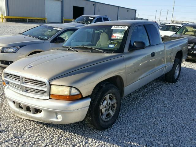 1B7GL42N52S527724 - 2002 DODGE DAKOTA SLT BROWN photo 2