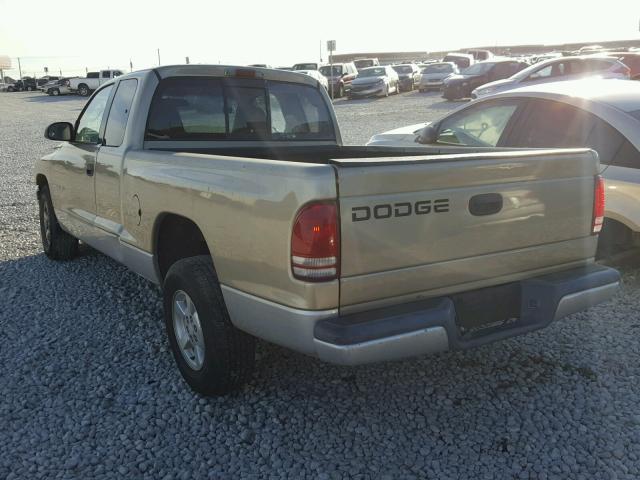 1B7GL42N52S527724 - 2002 DODGE DAKOTA SLT BROWN photo 3