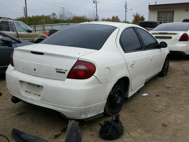 1B3ES66S95D290025 - 2005 DODGE NEON SRT-4 WHITE photo 4