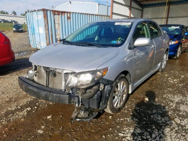 2T1BU4EEXAC259143 - 2010 TOYOTA COROLLA BA SILVER photo 2