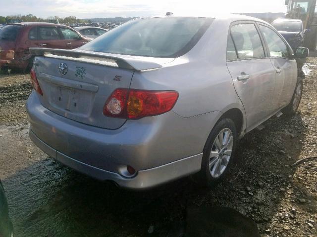 2T1BU4EEXAC259143 - 2010 TOYOTA COROLLA BA SILVER photo 4