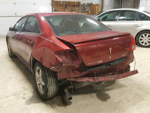 1G2ZH57N794199542 - 2009 PONTIAC G6 GT RED photo 3