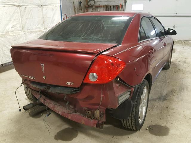 1G2ZH57N794199542 - 2009 PONTIAC G6 GT RED photo 4