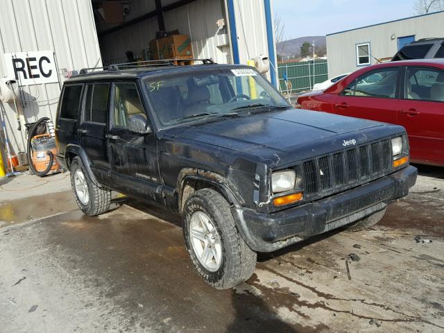 1J4FF68S3YL187689 - 2000 JEEP CHEROKEE L BLACK photo 1