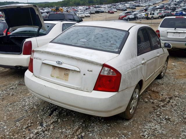 KNAFE121145019086 - 2004 KIA SPECTRA LX WHITE photo 4