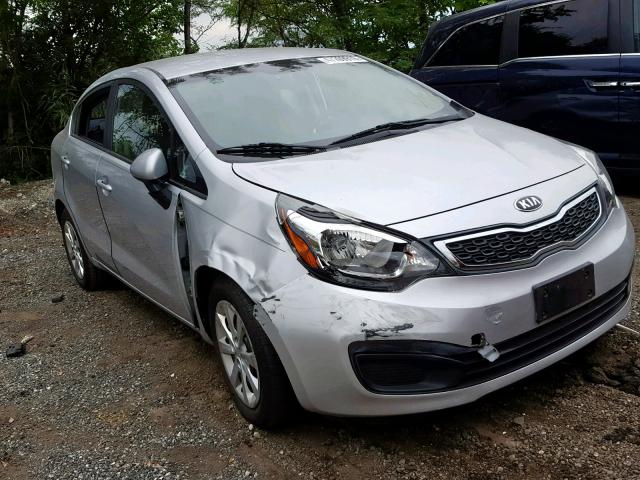 KNADN4A39E6404189 - 2014 KIA RIO EX SILVER photo 1