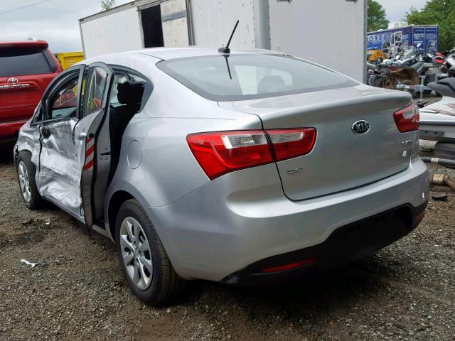 KNADN4A39E6404189 - 2014 KIA RIO EX SILVER photo 3