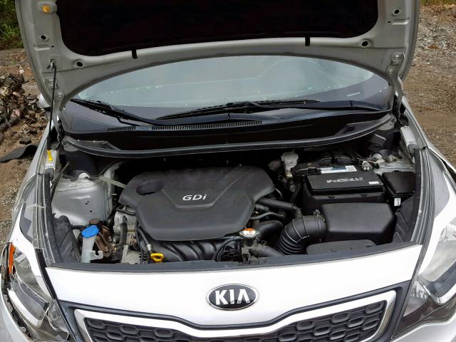 KNADN4A39E6404189 - 2014 KIA RIO EX SILVER photo 7