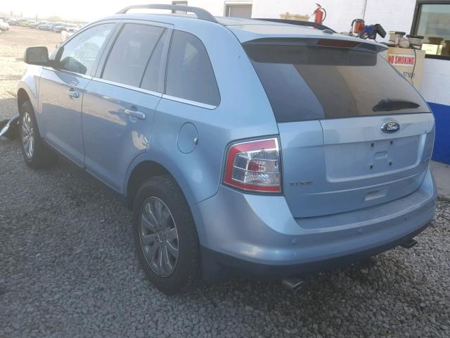 2FMDK49C58BA50026 - 2008 FORD EDGE LIMIT BLUE photo 3